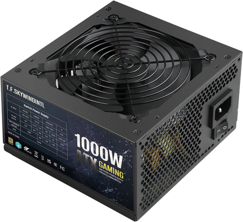 1000W Power Supply Gaming PSU 80 Plus Gold Standard ATX Non Modular Computer Power with 120mm FDB Bearing Fan 24 Pin Cable for Desktop PC